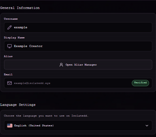 Account Settings in the dashboard.
